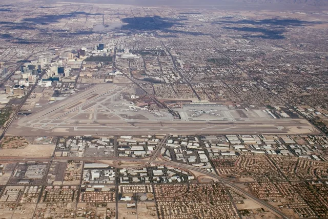 Vista del aeropuerto Harry Reid International Airport